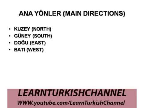 DIRECTIONS IN TURKISH - YouTube