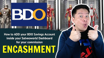 How To ADD your BDO Savings Account inside your Salveoworld Dashboard