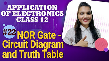NOR Gate - Circuit Diagram and Truth Table - Logic Gates - Application of Electronics Class 12