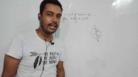 an object moves in a circle of radius r/2. what is displacement after half circle