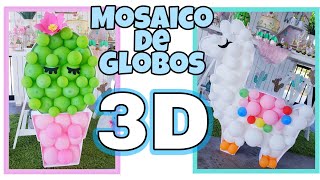 DECORACION CON GLOBOS CACTUS - Mosaico con globos DECORACION CON GLOBOS CACTUS - Mosaico con globos