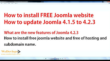 How to install a FREE Joomla website and FREE hosting with a subdomain name