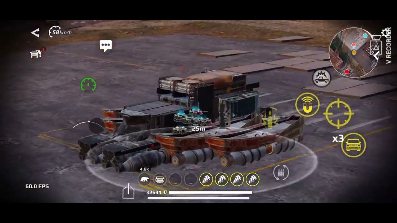 Gameplay with the warrior 1 in Crossout mobile 