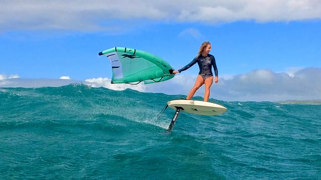 Do it like that or like this - A fun wingfoil session with Cash and Julie at Ka'a Foil Park