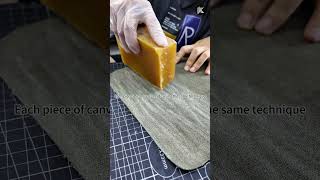 How to wax canvas#bagmaking  #messengerbag #bagmaking #crossbodybag #wax #canvas  #handmade