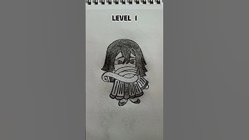 How to draw Obanai lguro in different level #anime #art #drawing #obanai #demonslayer #shorts #fyp