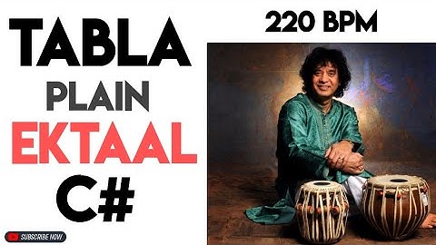 Plain Ektaal Tabla Loop For Riyaz And Singing | 220Bpm | C# Scale | 12 Matra #muzzico