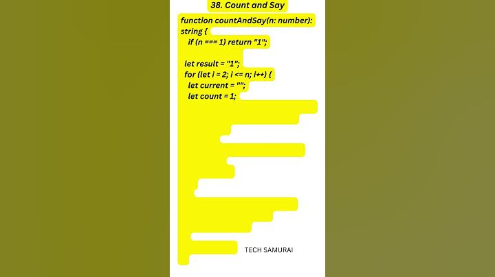 38  Count and Say #leetcode #coding #programminglanguage #leetcodechallenge #leetcodedaily