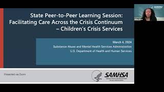 Facilitating Care Across the Crisis Continuum: Children’s Crisis Services