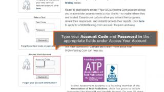 SIGMATesting.com Tutorial: How to sign into your account