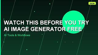 Watch This Before You Try AI Image Generator Free (2026)