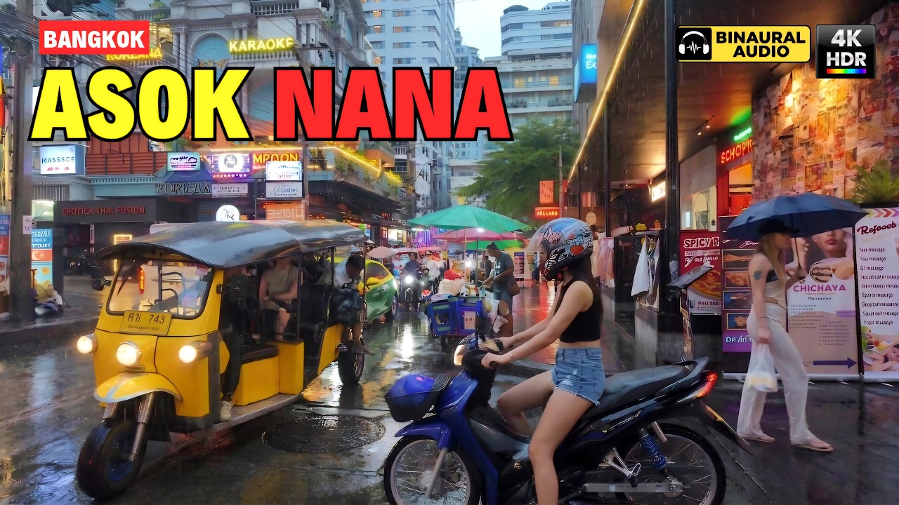 Bangkok, Thailand | Audio | Regnpromenad 4K