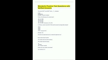 Latest Wonderlic Basic Skills Test with Complete SolutionsSCORED A945 video