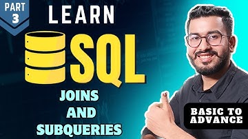 SQL Basic To Advance | Joins and Subqueries