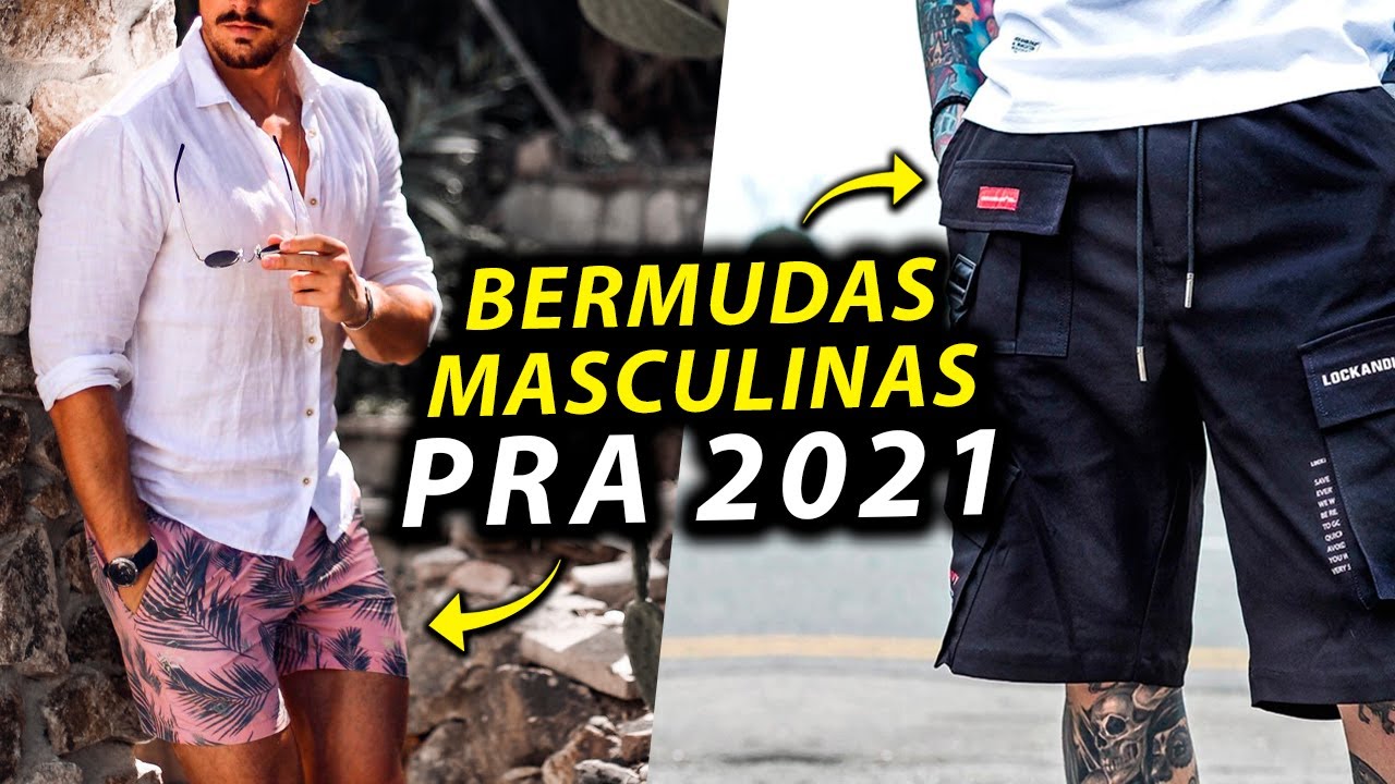 5 BERMUDAS MASCULINAS que vão BOMBAR em 2021 (você usaria?) - YouTube