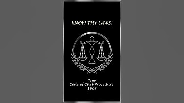 The Code of Civil Procedure, 1908 - 1 #aibe #bci #bareact
