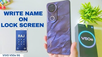 How to Write Your Name on Lock Screen in Vivo V50e 5G | Customization Feature
