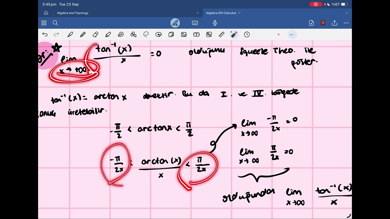 Sandviç / Sıkıştırma Teoremi ile Trigonometrik Limit Soruları çözme Calculus Analiz 1