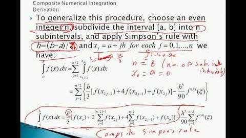 Numerical Analysis  11 Composite Numerical Integration Video 1
