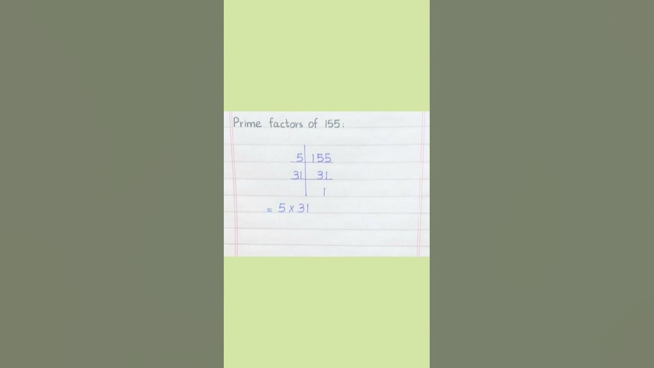 Prime Factors Of 155 shorts YouTube prime-factors-of-155-shorts-youtube