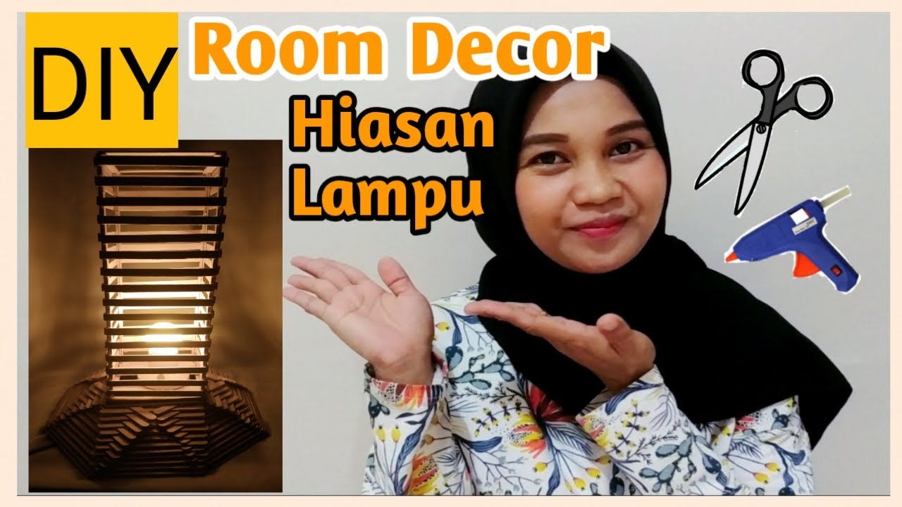 DIY ROOM DECOR #1 ||Hiasan Lampu dari stik ice cream - YouTube
