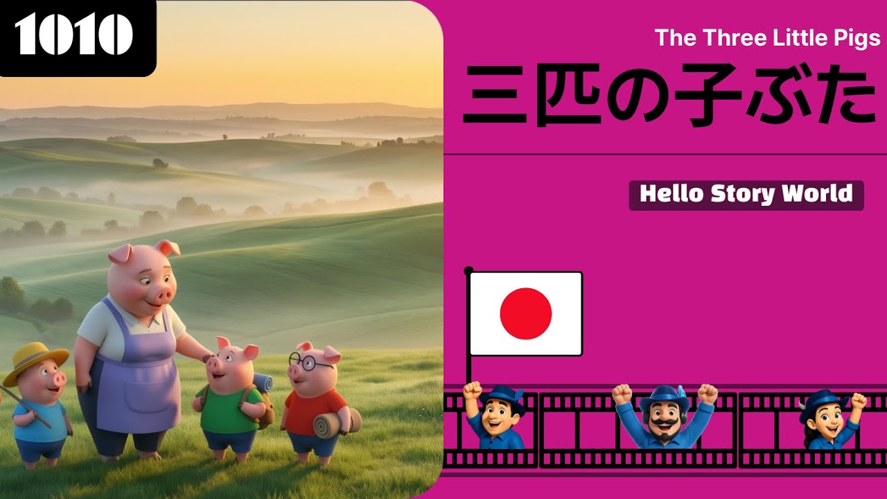 🇯🇵 三匹の子ぶた (The Three Little Pigs) | おとぎ話 (Fairy Tale