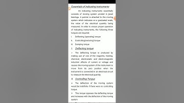 EMI MODULE 1 part 2 essentials of indicating instruments