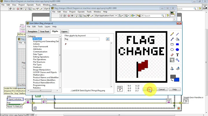 NI Vision: Create ``Flag Change'' SubVI