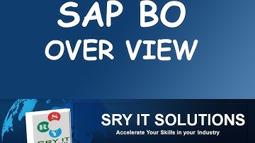 SAP BO ONLINE DEMO | SAP BO ONLINE TRAINING | SAP BO PROJECT SUPPORT | BO DEMO