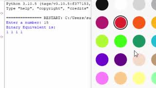 Decimal to Binary conversion in Python@COMPUTEREXCELSOLUTION