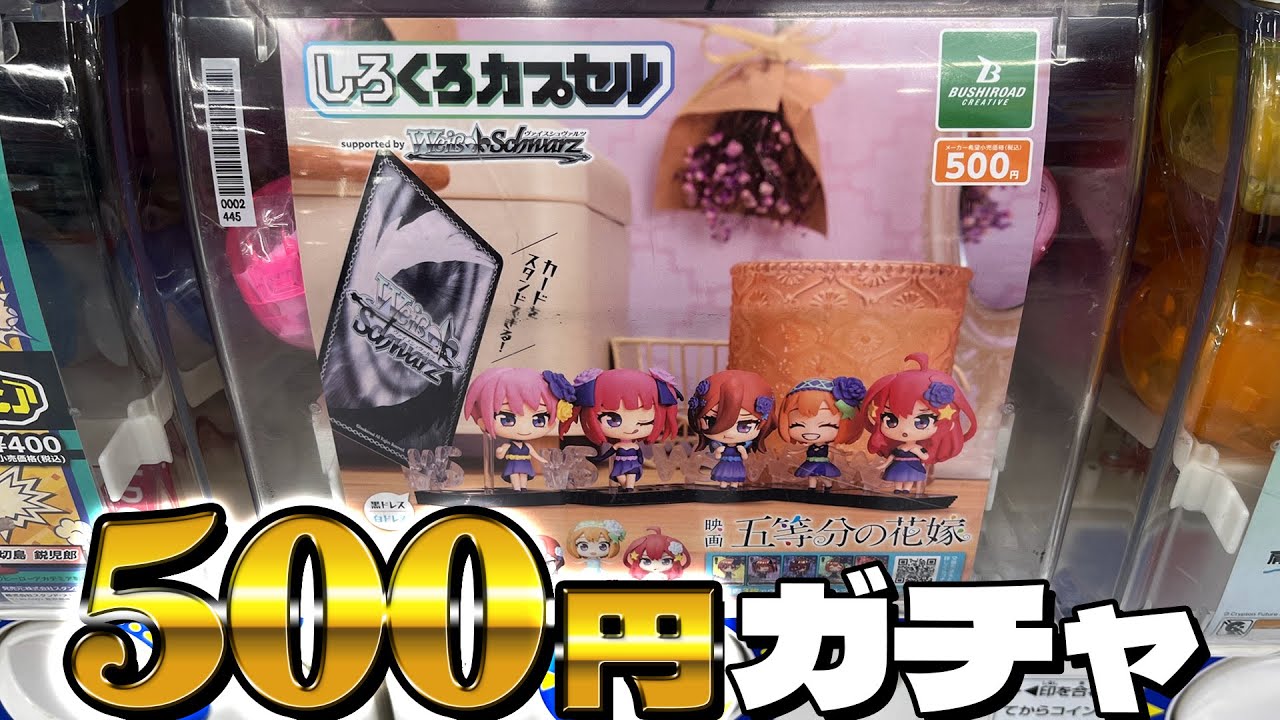 フィギュアとトレカを飾る専用台座がセットになったヴァイスシュヴァルツの姉妹ブランド！五等分の花嫁 しろくろカプセルガチャ回してみた