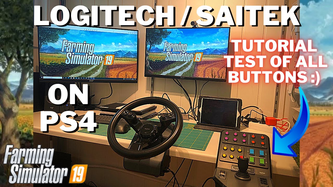 TEST : Logitech/Saitek Sidepanel - Testing All Buttons - Farming Simulator - PS4 - YouTube