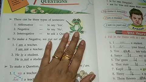 Class 1 English Grammar And Composition Chapter 7 Negatives and Questions (Back Exercise Page 48)