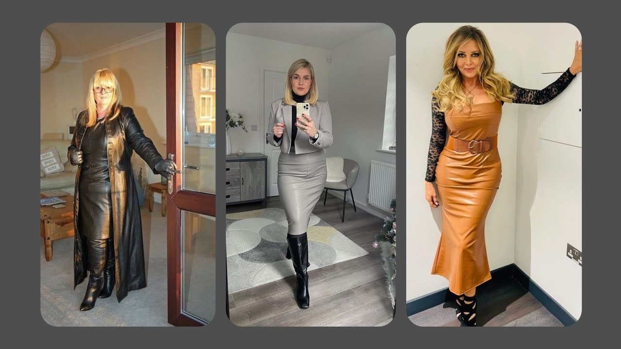 Идеи обтягивающих кожаных нарядов для женщин старшего возраста