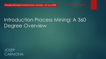Process Mining Summer School 2022 - Introduction