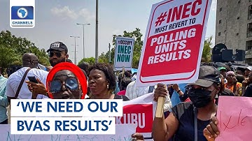 ‘We Need Our BVAS Results’, Protesting Youths Tell INEC Chairman