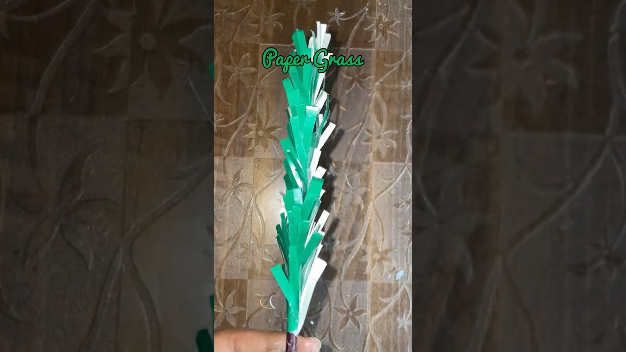 How To Make Paper Grass पेपर से घास कैसे बनाये 