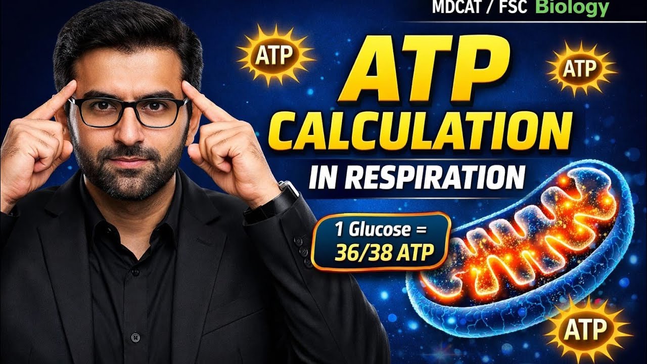ATP calculation in respiration for one Glucose molecule||Respiration ...