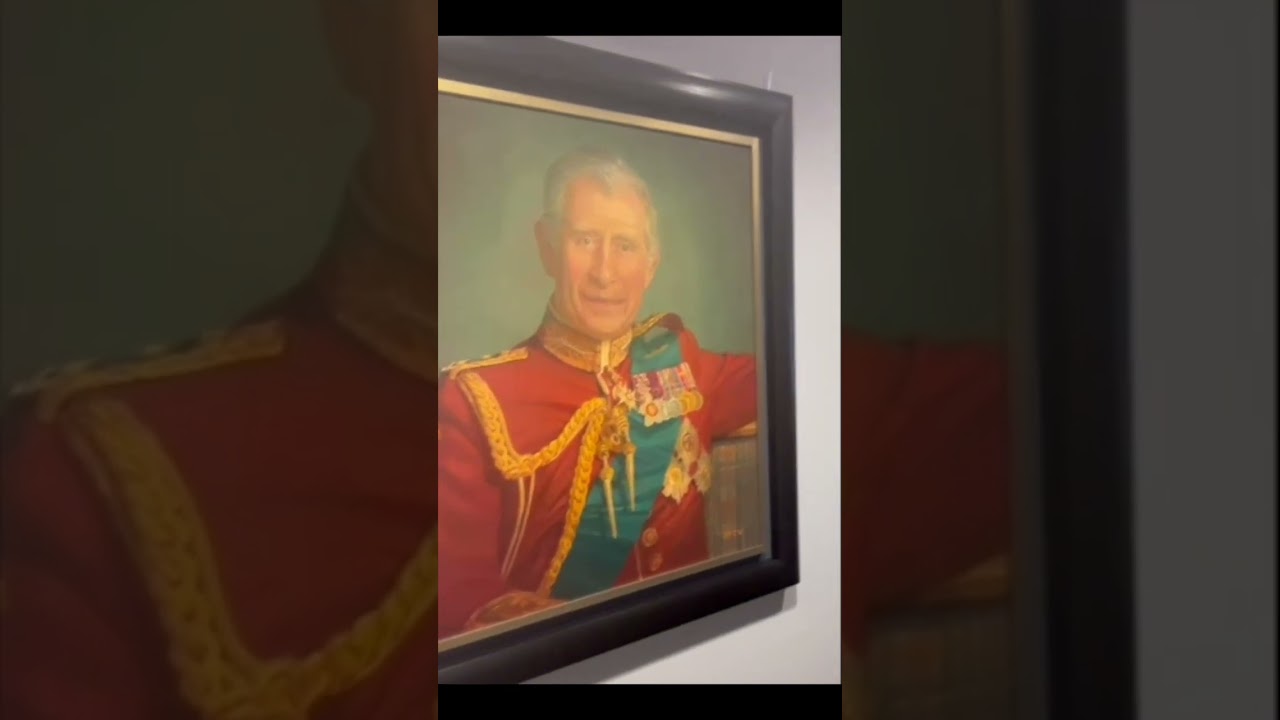 King Charles III Coronation Portrait Exhibited at Tanya Baxter Contemporary, London, UK