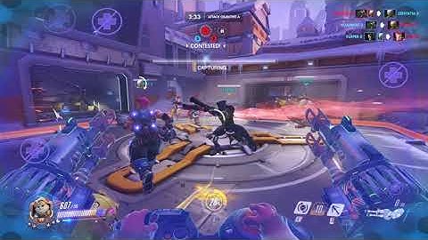 Overwatch Custom Game vs. Bots Wrecking Ball Volskaya Industries PC Gameplay