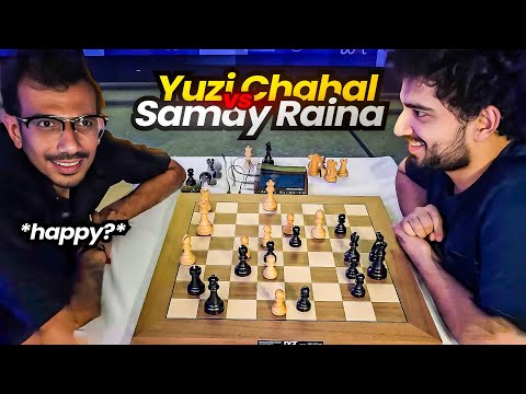 Yuzvendra Chahal vs Samay Raina | An intense friendly game at Global Chess League