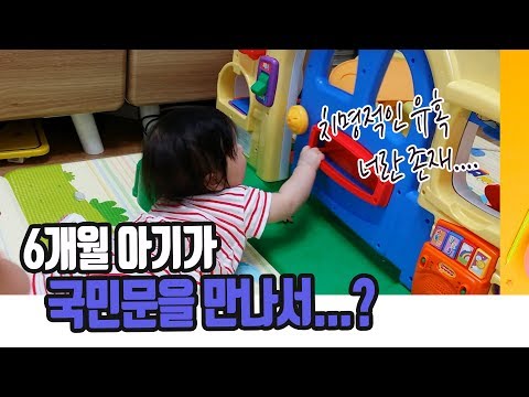 6개월 아이 국민문을 만났을 때 반응? 피셔프라이스 러닝홈 fisher-price