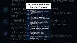 VSCode Extensions For WebDevops