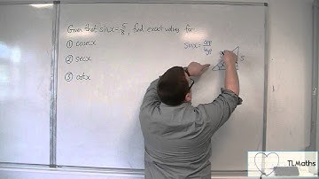 OCR MEI Core 4 1.12 Given sin(x) = 5/8, find the exact values of cosec(x), sec(x) and cot(x)