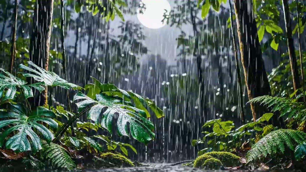 🔴 Live 🌧️ Gentle Rain Forest Sounds For Deep Night Sleep Relaxation, Calming A Tired Restless Mind