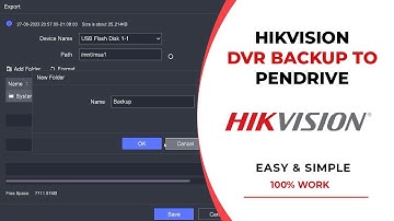 Hikvision DVR Backup To Pendrive
