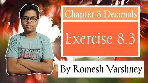 Maths Class 6 | Chapter 8 | Decimals | Exercise 8.3 | By Romesh Varshney