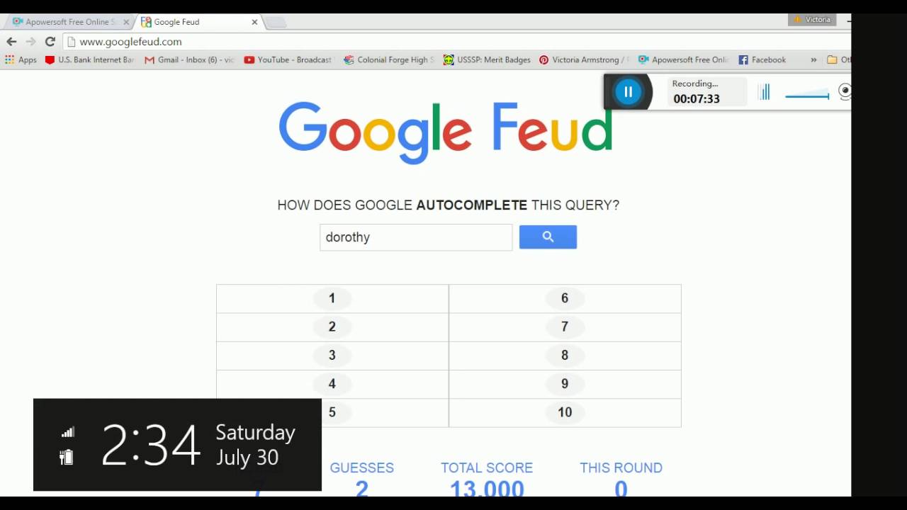 I Lied About My Google Feud Answers . 