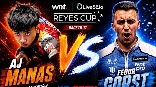 AJ Manas vs Fedor Gorst 🔥 Reyes Cup 2026 | Incredible 9-Ball Pool Match!