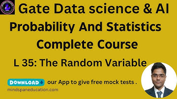 35. The random variable |Probability for Gate data science and ai | #gateda #gateexam #gate2025